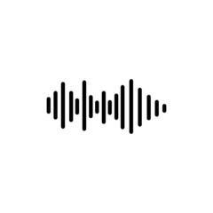 Sound waves vector illustration design template