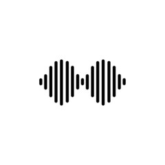 Sound waves vector illustration design template