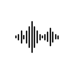 Sound waves vector illustration design template