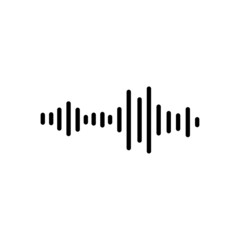 Sound waves vector illustration design template