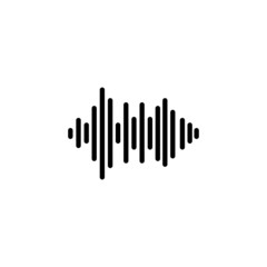 Sound waves vector illustration design template