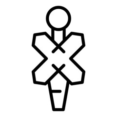 Railroad sign icon outline vector. Rail train