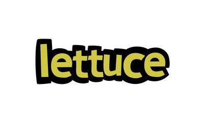 LETTUCE lettering vector design