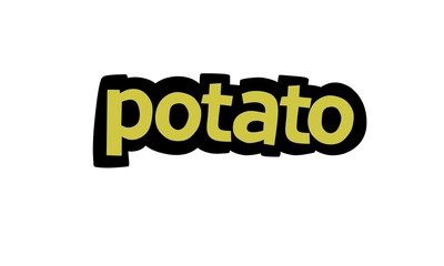 POTATO lettering vector design