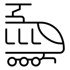 Speed train icon outline vector. Road track