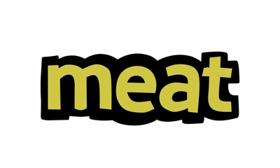 meat lettering vector design