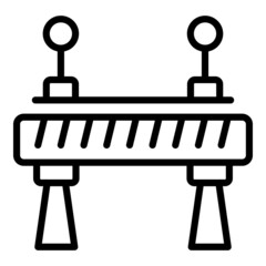 Block train barrier icon outline vector. Traffic gate