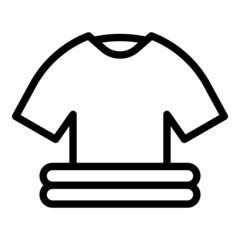 Cloth stack icon outline vector. Pile laundry