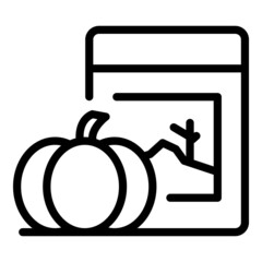 Contaminated pumpkin icon outline vector. Food bacteria