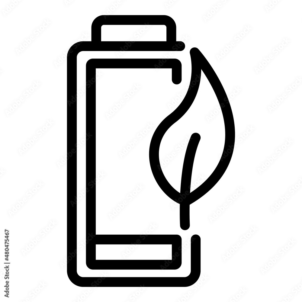Wall mural Eco fuel battery icon outline vector. Electric power - Wall murals