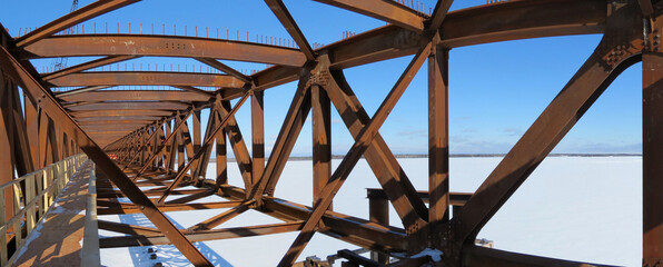 Sunny day at frozen Mackenzie River