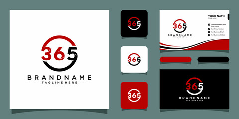 365 number letter logo icon designs vector design template