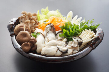 生牡蠣　　鍋料理