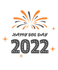 Obraz premium Happy dog day SVG file