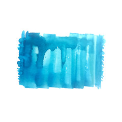 Modern blue watercolor splash brush stroke design