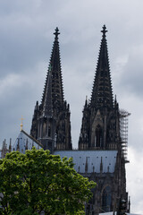 Fototapeta na wymiar cathedral Tower in Cologne (Koln) Germany,13 may,2017,