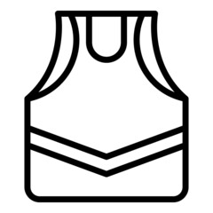 Sport vest icon outline vector. Workout fashion