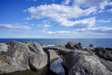 Fototapeta na wymiar 室戸岬の海岸で見た太平洋の情景＠高知