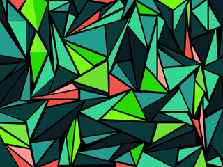 Green tones form graffiti tribal. Fabric patterns and backgrounds