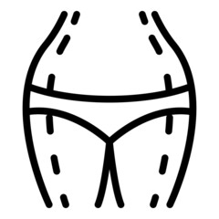 Wide liposuction icon outline vector. Cosmetic woman