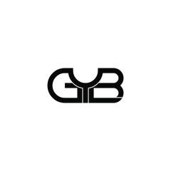 gyb letter initial monogram logo design