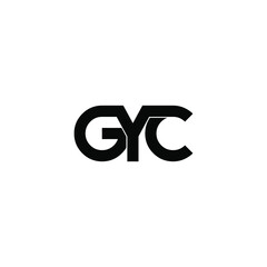 gyc letter initial monogram logo design