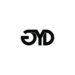 gyd letter initial monogram logo design