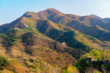 The Great Wall Landscape of Qingshan Pass, Ancient Chinese Architecture, Qianxi County, Hebei Province, China