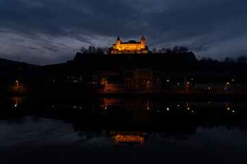 city castle at night