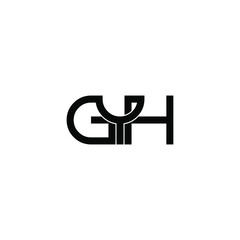 gyh letter initial monogram logo design
