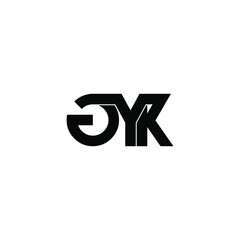 Obraz premium gyk letter initial monogram logo design