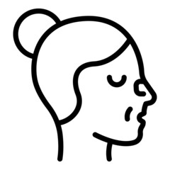 Woman rhinoplasty icon outline vector. Face operation