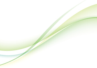 Obraz na płótnie Canvas 滑らかな曲線の抽象背景　緑