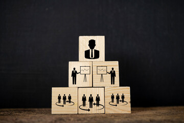 Businessman icons signifying teamwork for success.