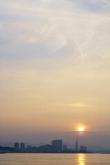 シーサイドももち夕暮れ