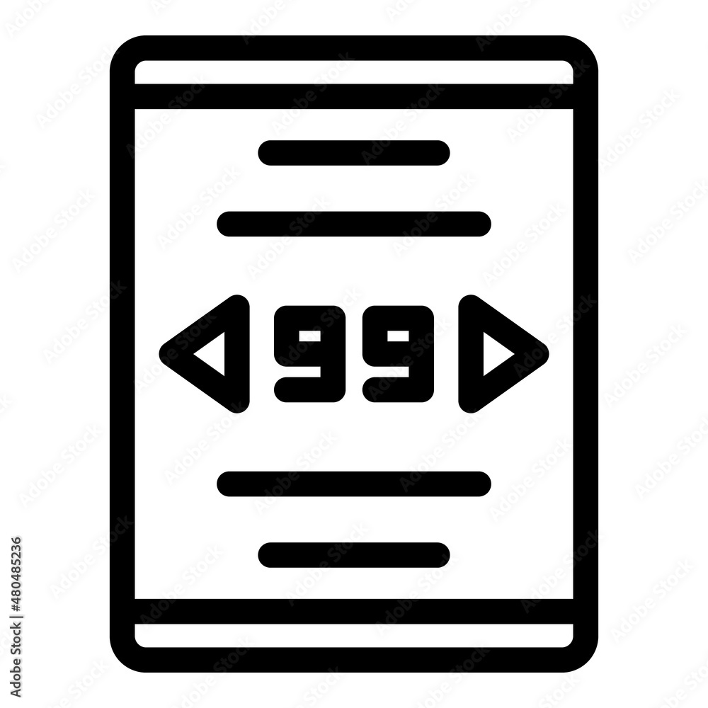 Poster countdown icon outline vector. time duration