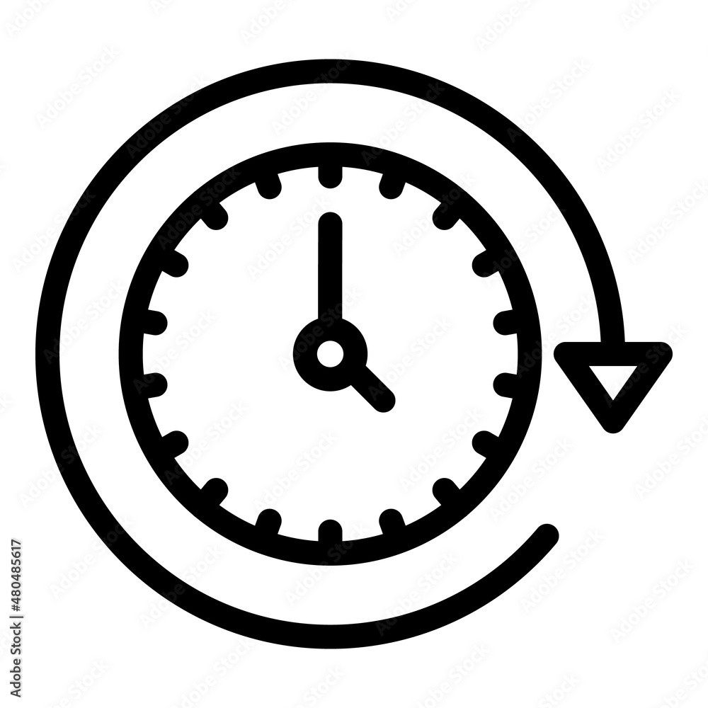 Poster timekeeper icon outline vector. hour timer