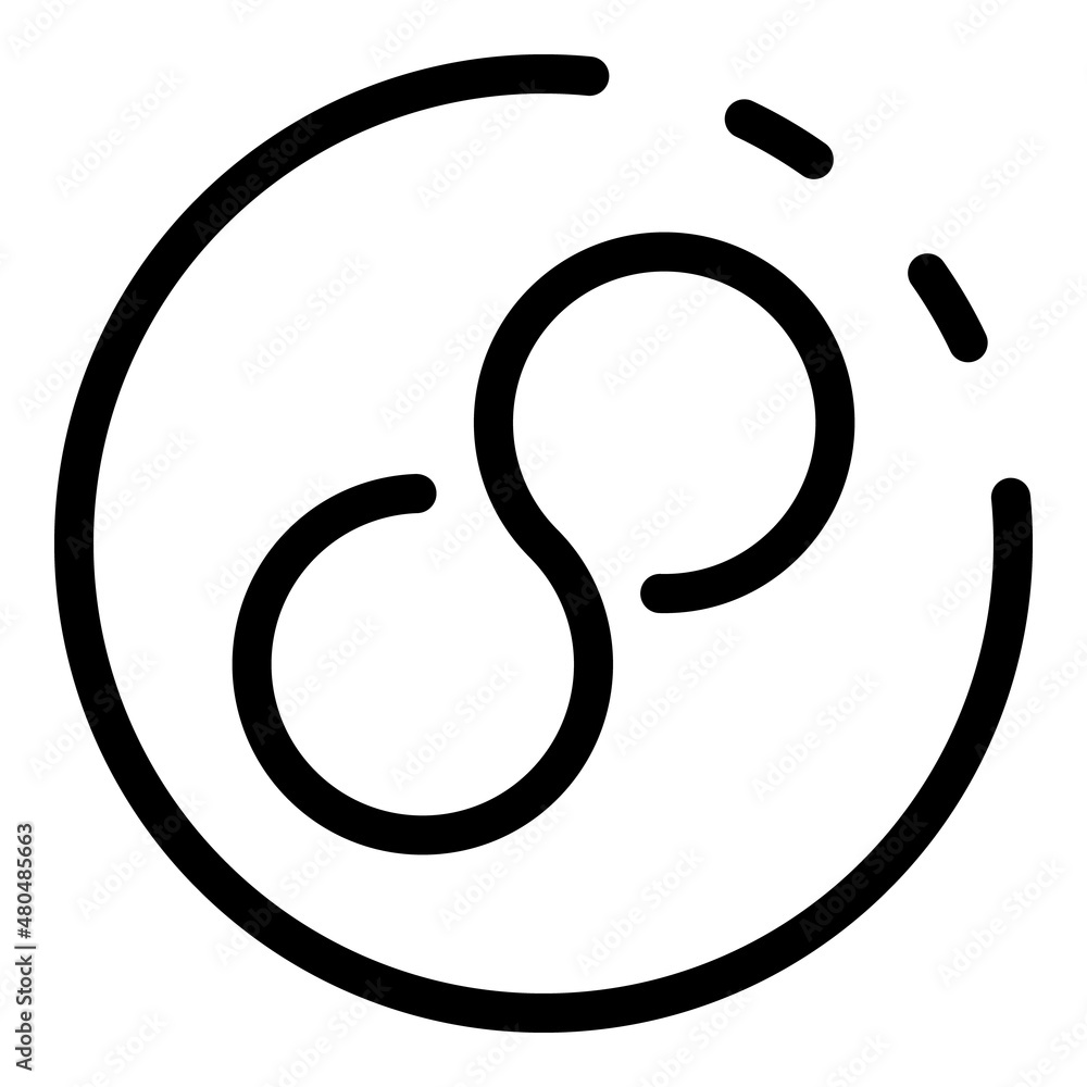 Poster big timer icon outline vector. duration time