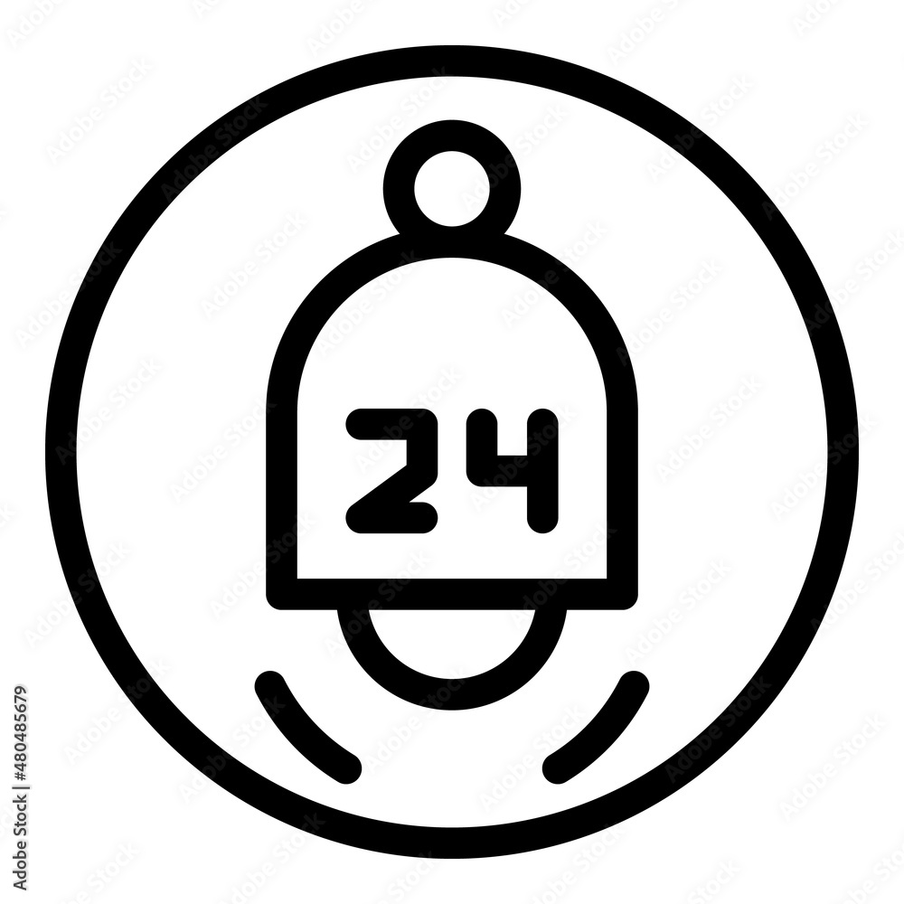 Poster alarm duration icon outline vector. web hour