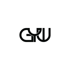 gyw letter initial monogram logo design