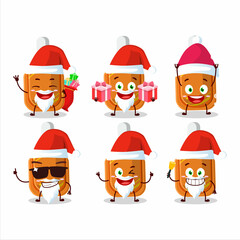 Santa Claus emoticons with orange correction pen cartoon character
