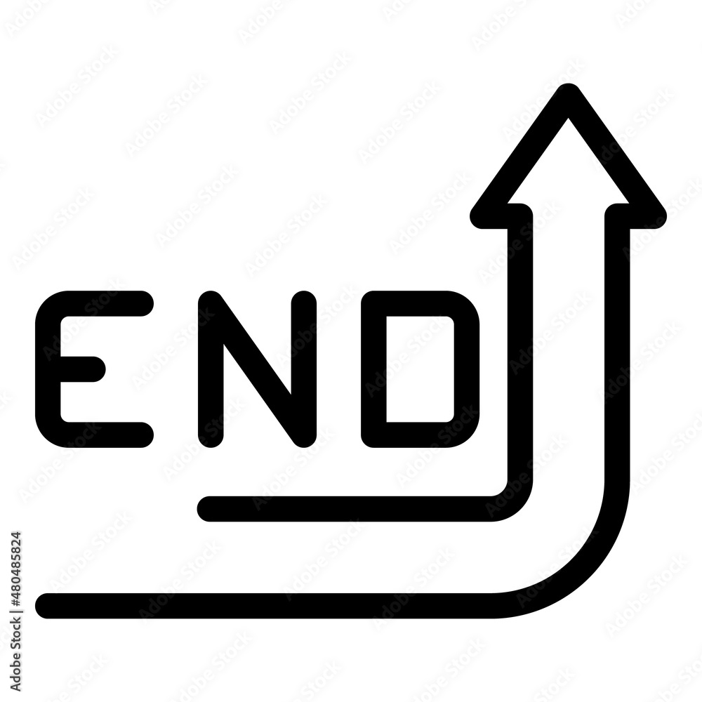 Poster end duration icon outline vector. hour timer