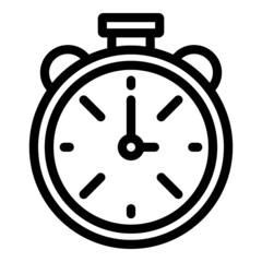 Stopwatch icon outline vector. Time duration