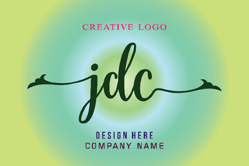 JDC  lettering logo is simple, easy to understand and authoritative - obrazy, fototapety, plakaty