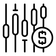 Social business trend icon outline vector. Search element