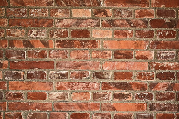 Red brick wall, abstract background texture with old dirty and vintage style pattern.