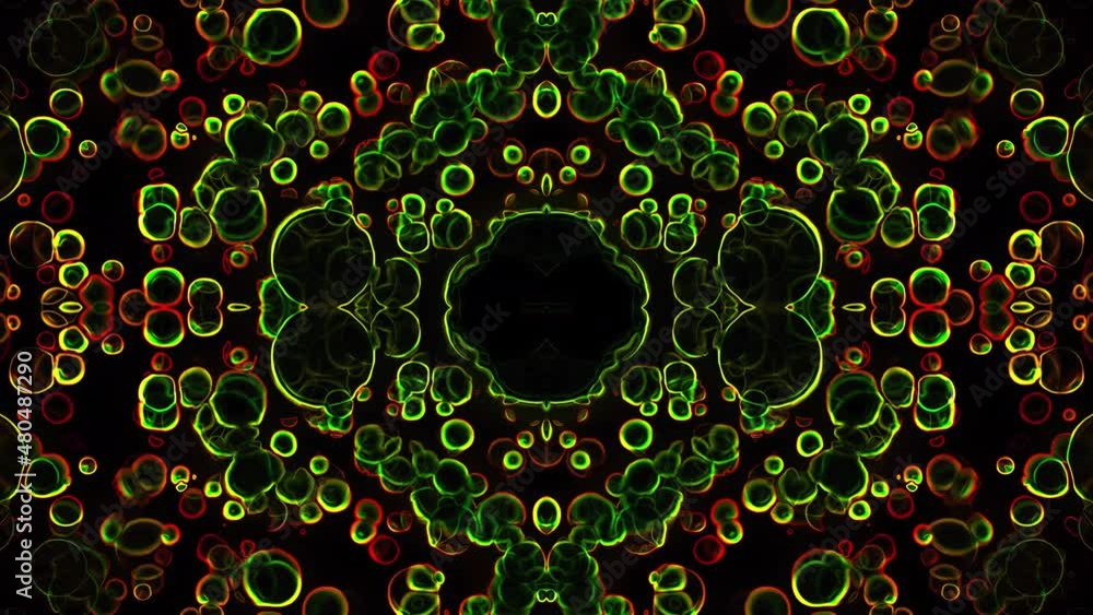 Aufkleber balls with transparent pulsating shape spreading over 3d render of surface. digital dynamic presenta