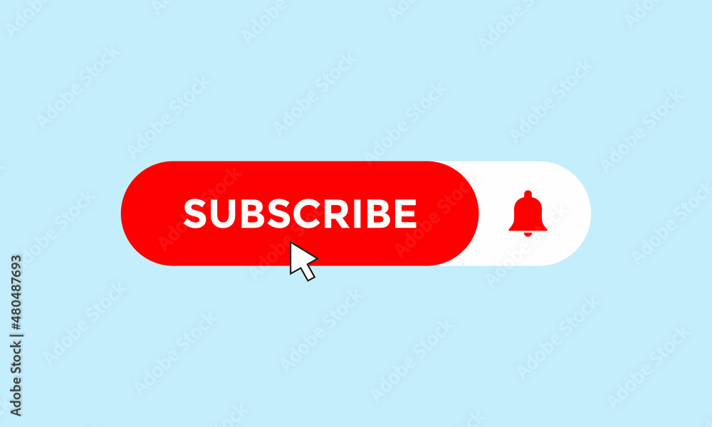 Aufkleber click subscribe button icon. element of channel subscriptions. vector illustration