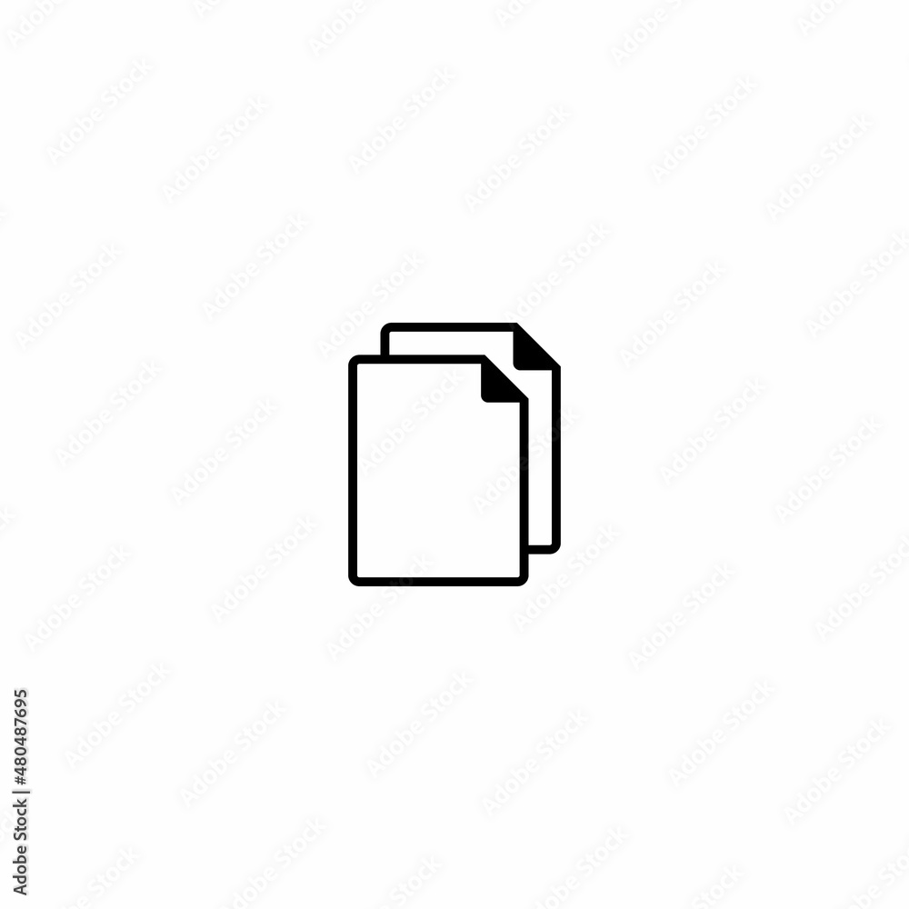 Aufkleber copy file document icon vector isolated on white background