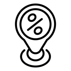 Store sale location icon outline vector. Shop map